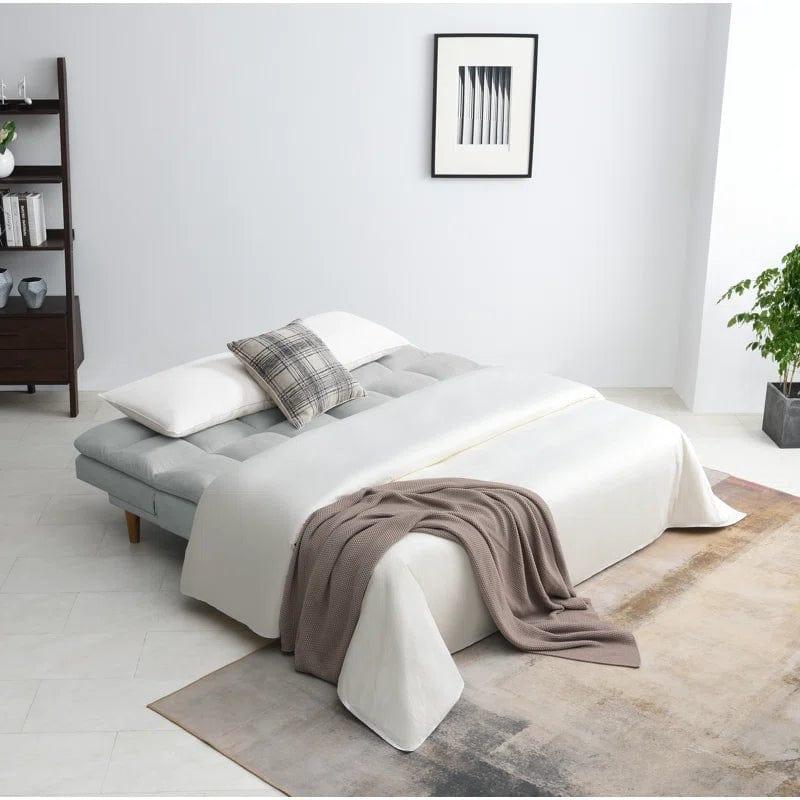 L-আকৃতির কর্নার স্লিপার সোফা ফ্যাব্রিক এবং কাঠামো প্লাইউড এবং সলিড কাঠের ফ্রেম দিয়ে তৈরি, সলিড কাঠের পা বেস সহ