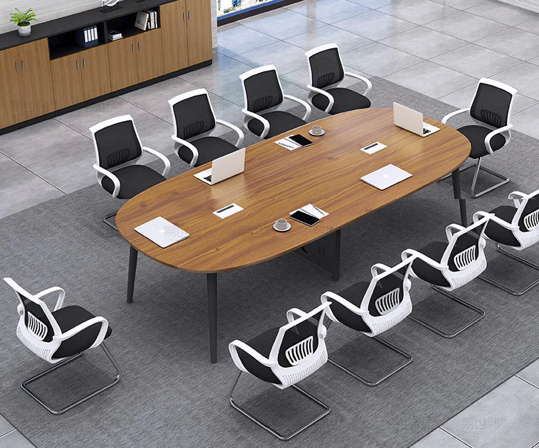 Conference and Meeting Table for Office Furniture with Rich Finish and Team Seating Capacity