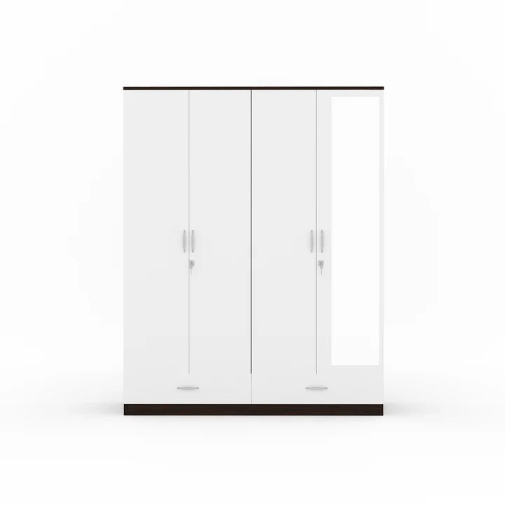 Almirah for Bedroom Use in Premium Particle Board with 4 Doors and 2 Drawer – Compact Design, Modern Finish, Ideal for Storage in Urban Homes