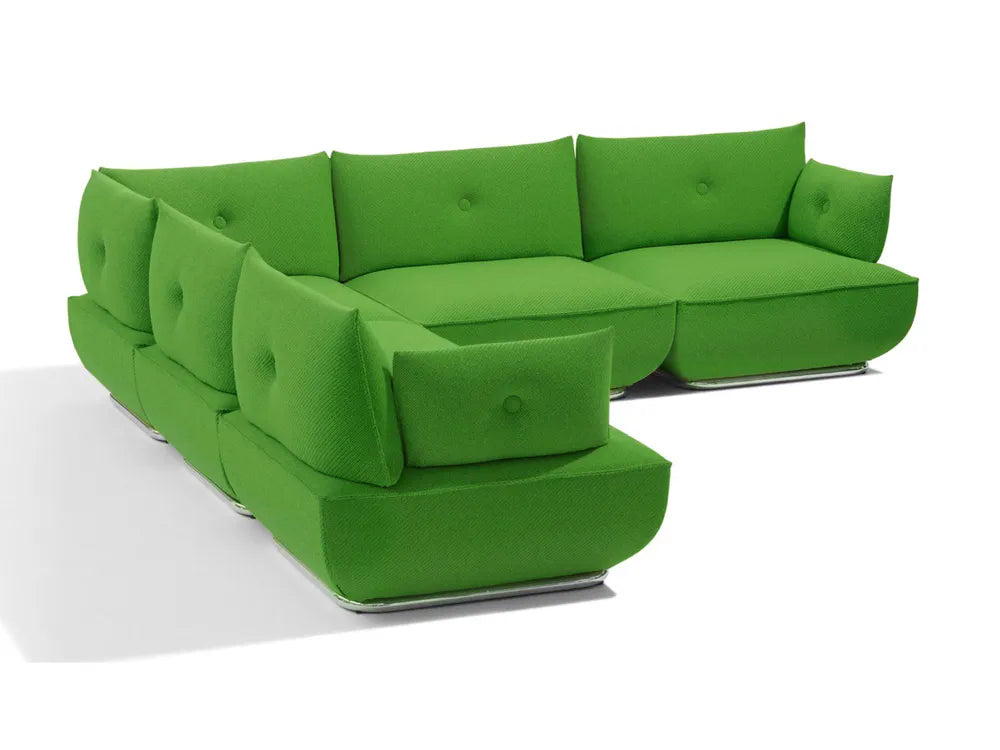 L-Shape Office Sofa with Enclosed Seating Space with Modular Office Sofa – Easy to Move and Rearrange