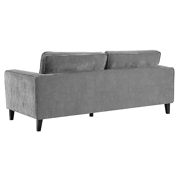 1-Seater Fabric Sofa for Home Furniture Frame Plyboard with Grey Fabric High Density Foam Soft & Comfort Seating for Living Room