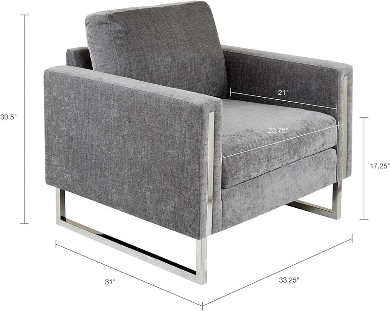 Modern Velvet Club Armchair, One Seater Sofa, Living Room