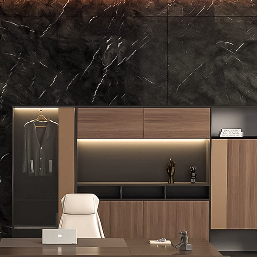 Modern Office Back Unit Cabinet with Shelve & Ample Storage – Elegant Executive Furniture for Stylish Workspaces