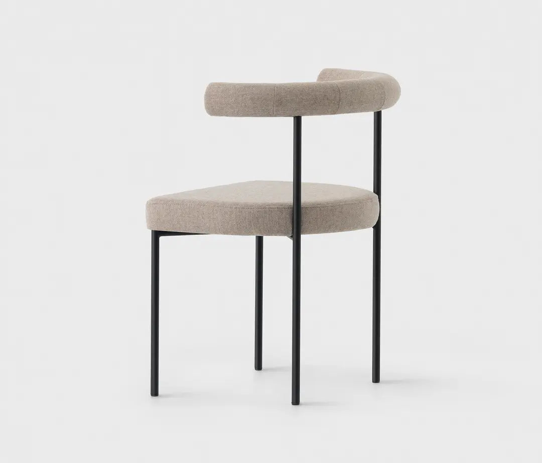 Modern Upholstered Dining Chair with Metal Frame - Ergonomic & Stylish Seating for Home & Office