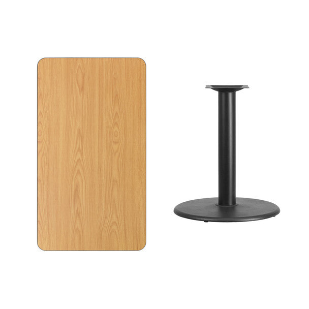 Coffee Table with Wooden Top and Metal Legs
