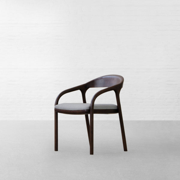 Elegant Mid-Century Modern Dining Chair - Solid Wood & Upholstered Comfort for Home Furniture