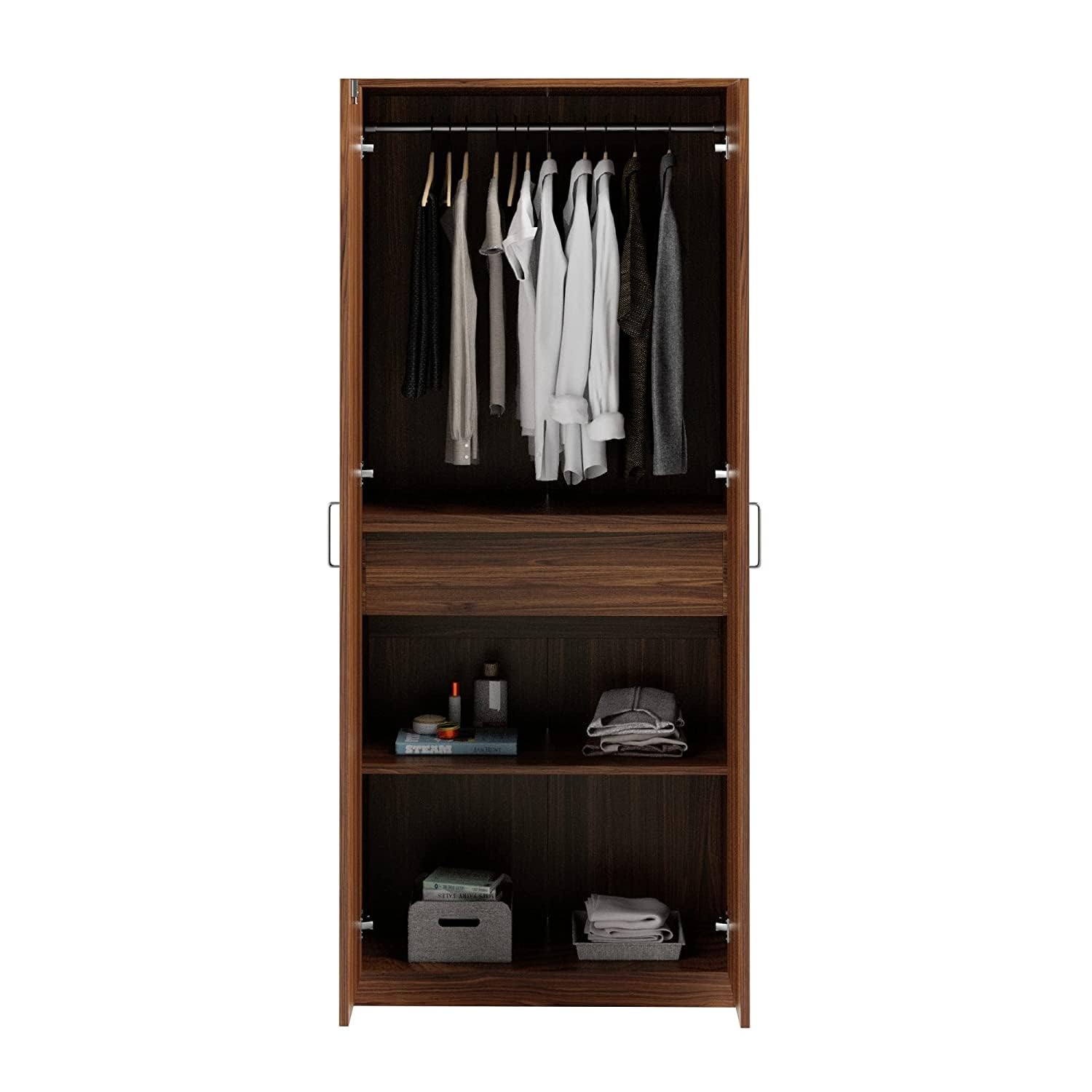 Wardrobe for Compact Bedroom Chic & Compact Premium 3-Door Wardrobe for Space-Efficient.