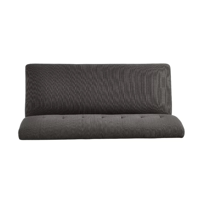 2 Seater Armless Upholstered Sofa with Wooden Legs -