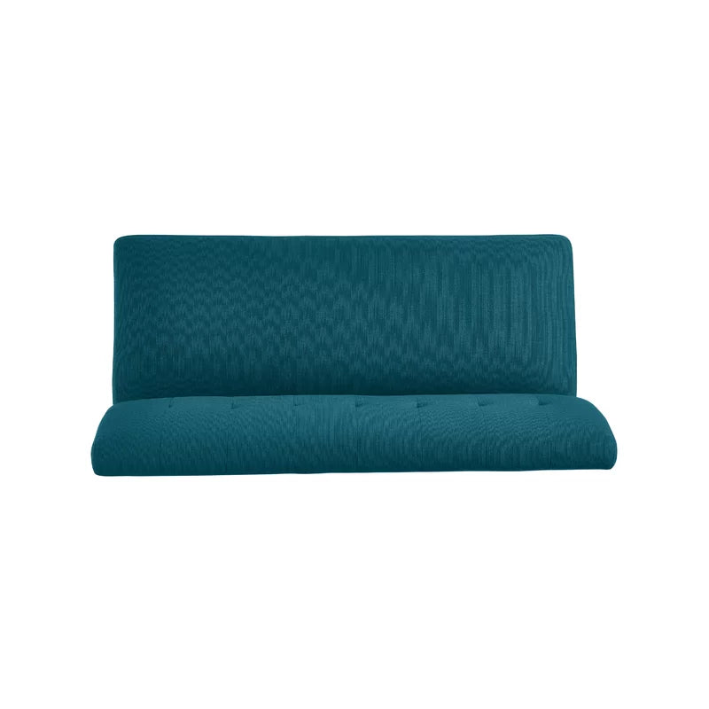 2 Seater Armless Upholstered Sofa with Wooden Legs -