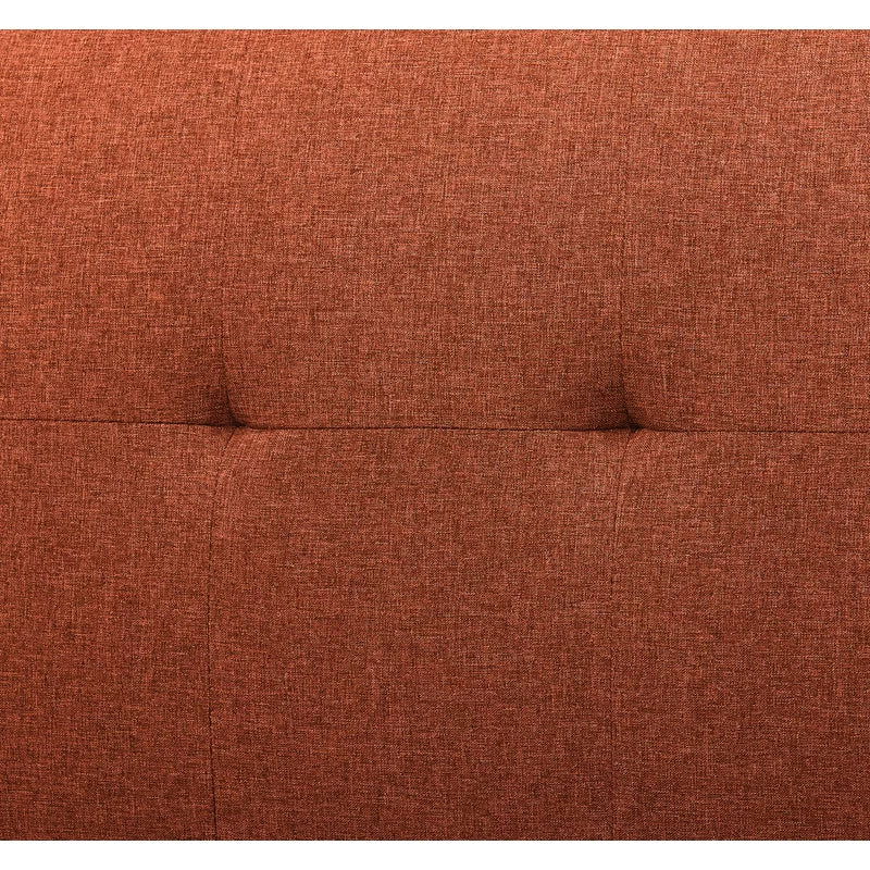 2 Seater Armless Upholstered Sofa with Wooden Legs -
