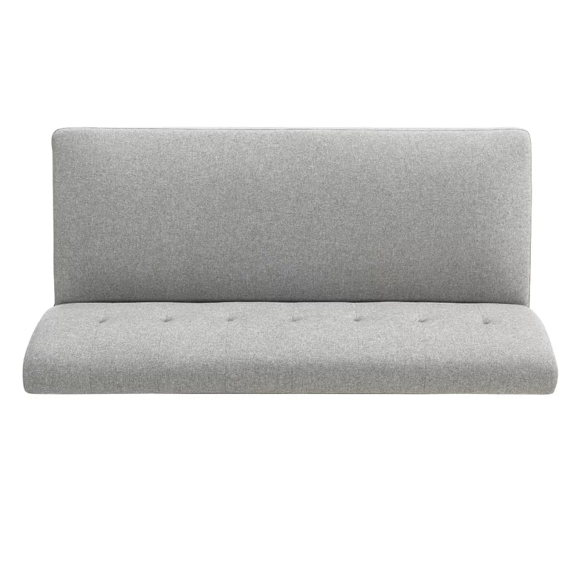 2 Seater Armless Upholstered Sofa with Wooden Legs -