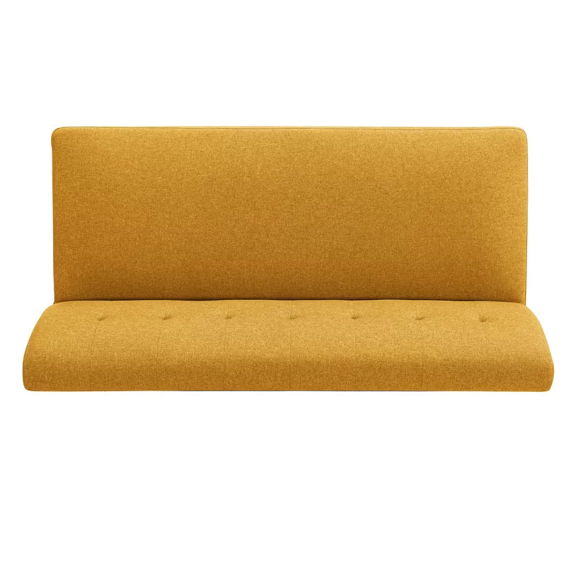 2 Seater Armless Upholstered Sofa with Wooden Legs -
