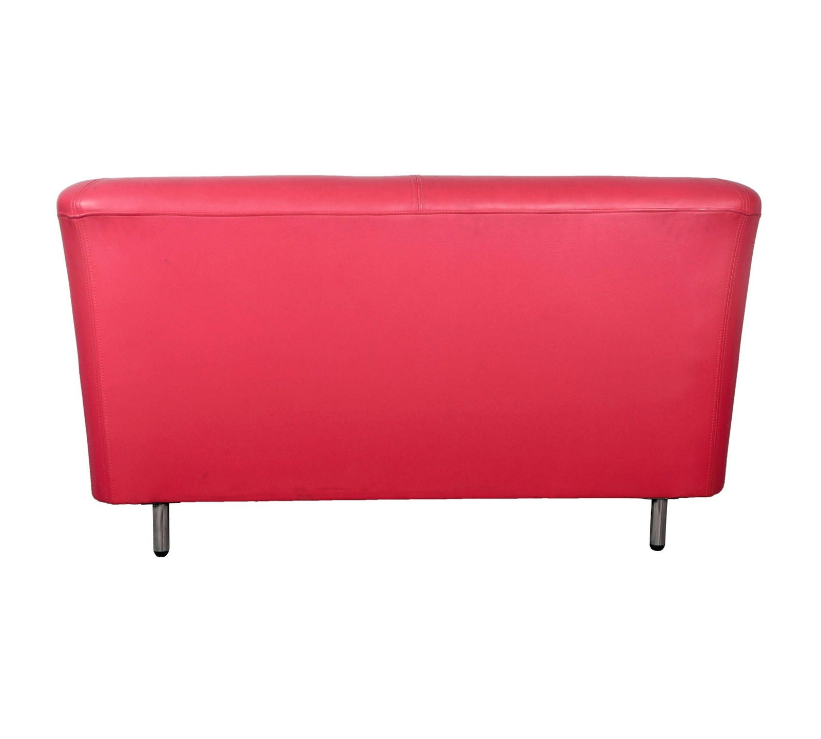 2 Seater Leather Sofa With Metal Legs -