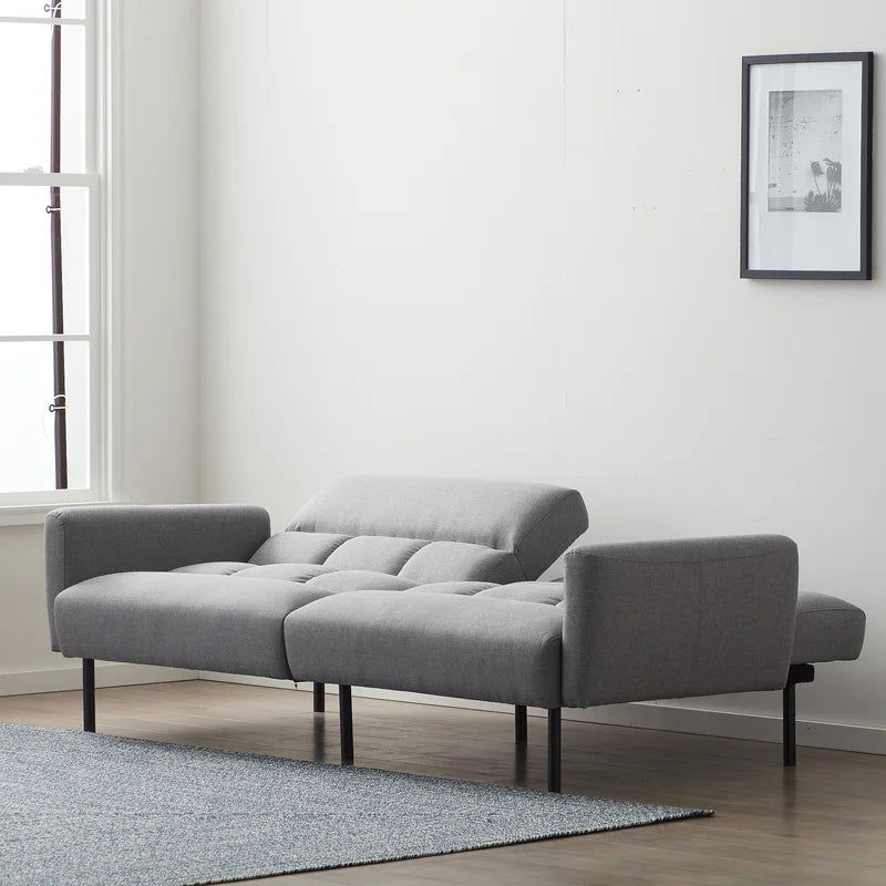 2 Seater Sofa Cum Bed with Metal Legs -