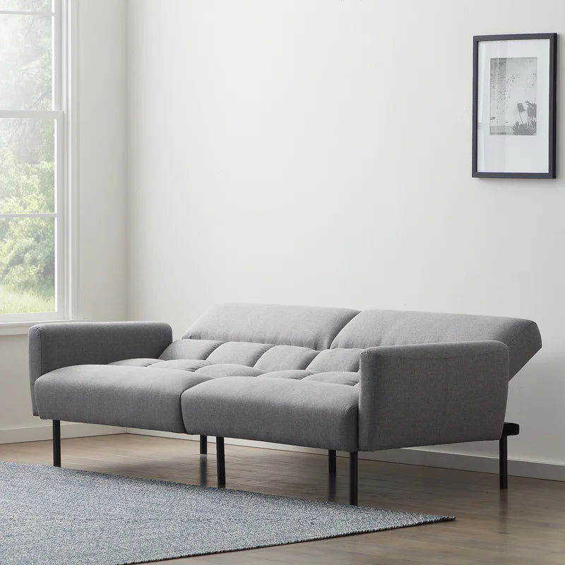 2 Seater Sofa Cum Bed with Metal Legs -