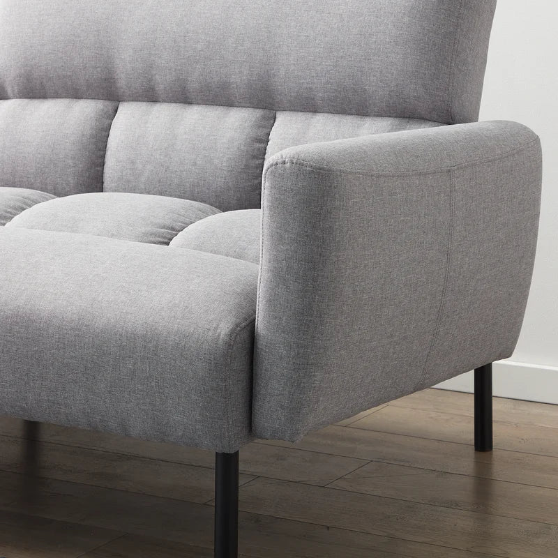 2 Seater Sofa Cum Bed with Metal Legs -