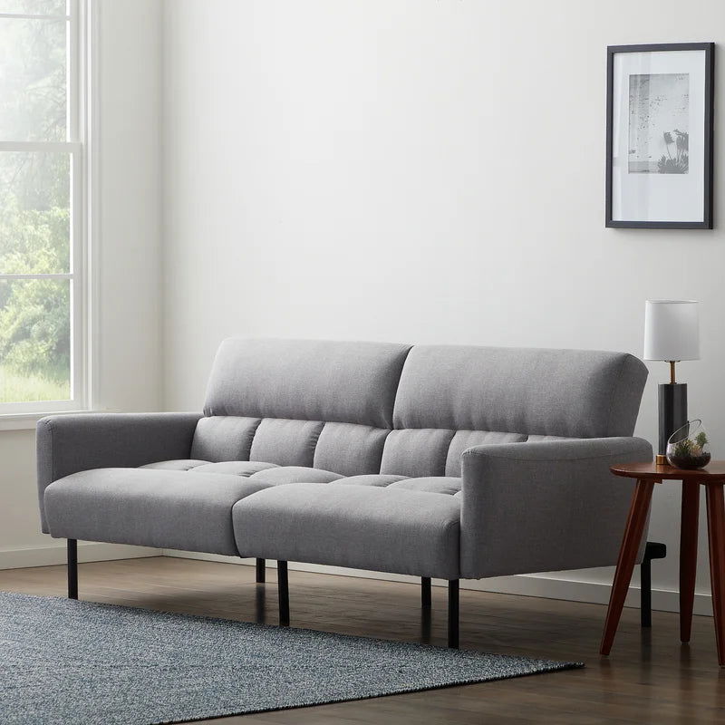 2 Seater Sofa Cum Bed with Metal Legs -