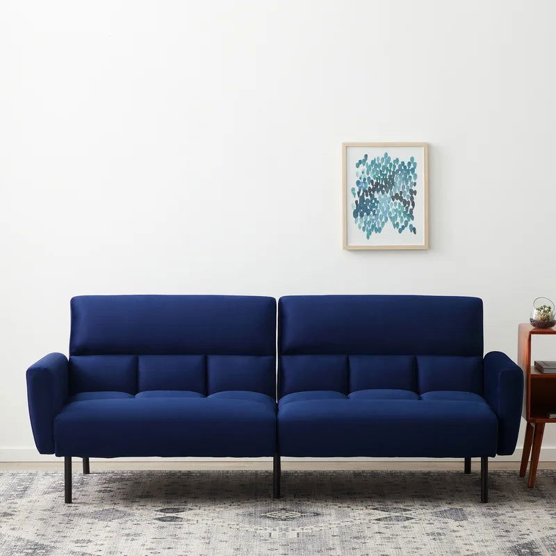 2 Seater Sofa Cum Bed with Metal Legs -