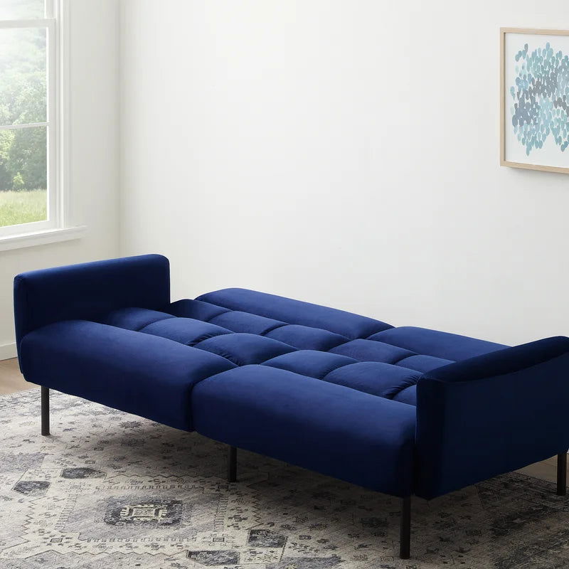 2 Seater Sofa Cum Bed with Metal Legs -