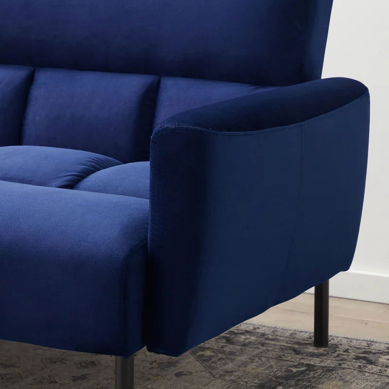 2 Seater Sofa Cum Bed with Metal Legs -