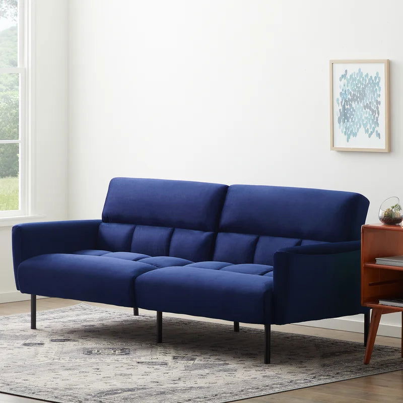 2 Seater Sofa Cum Bed with Metal Legs -