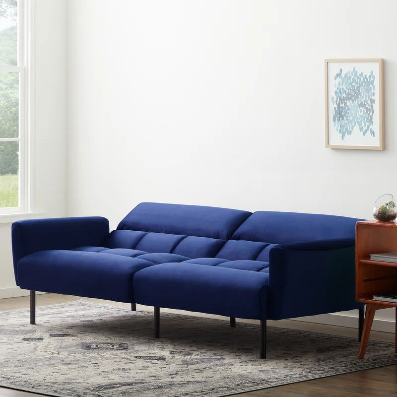 2 Seater Sofa Cum Bed with Metal Legs -