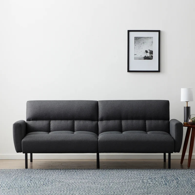 2 Seater Sofa Cum Bed with Metal Legs -