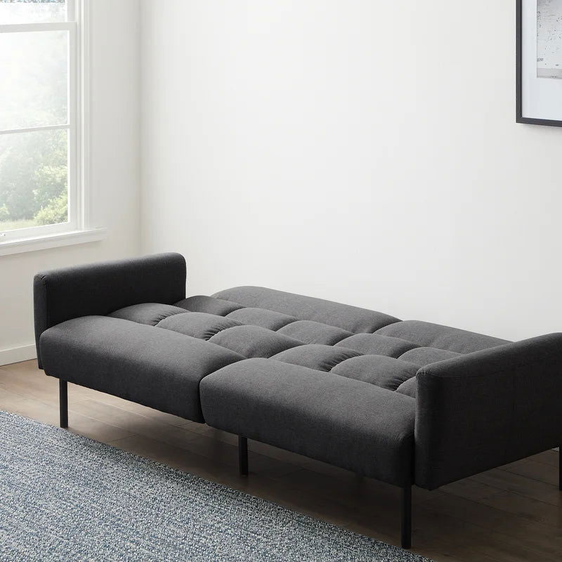 2 Seater Sofa Cum Bed with Metal Legs -