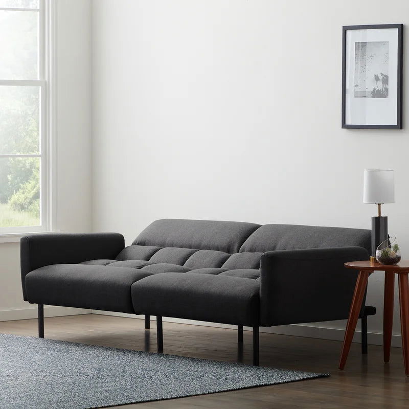 2 Seater Sofa Cum Bed with Metal Legs -