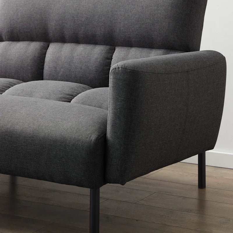 2 Seater Sofa Cum Bed with Metal Legs -