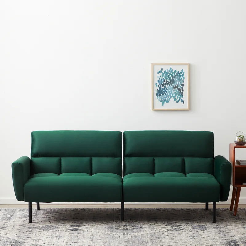 2 Seater Sofa Cum Bed with Metal Legs -