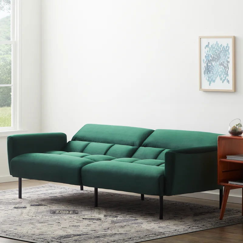 2 Seater Sofa Cum Bed with Metal Legs -