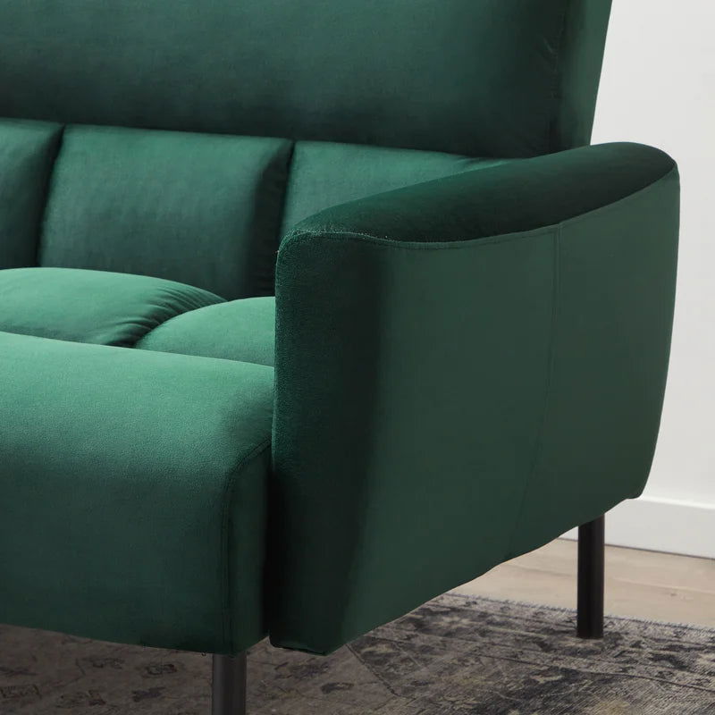 2 Seater Sofa Cum Bed with Metal Legs -