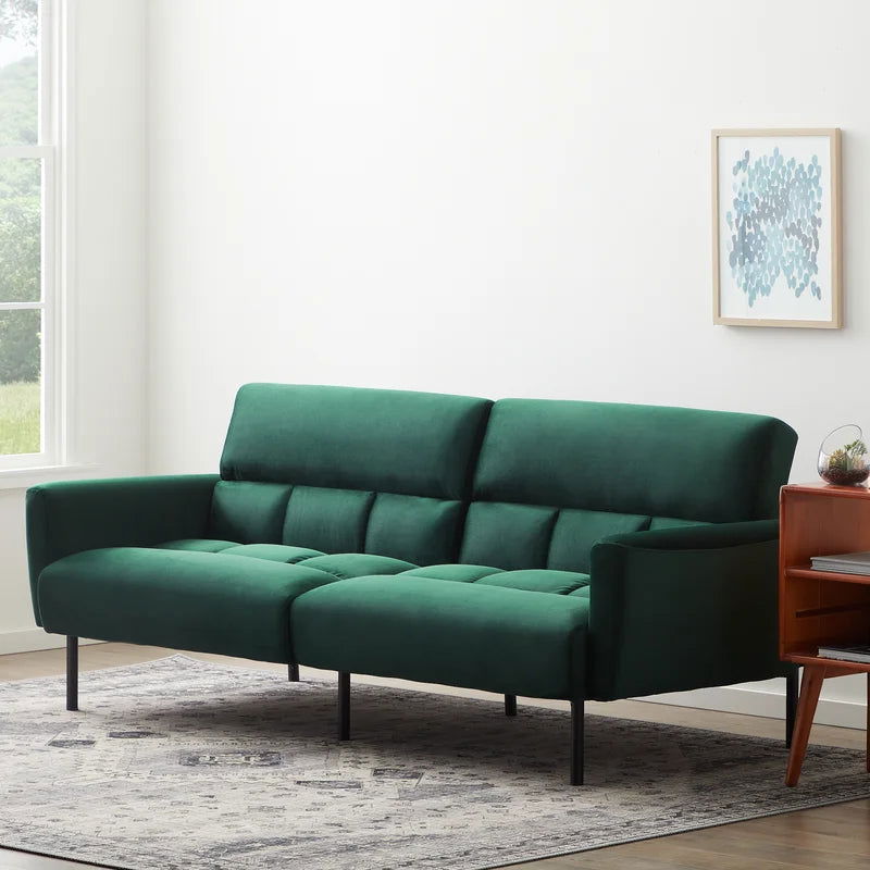 2 Seater Sofa Cum Bed with Metal Legs -