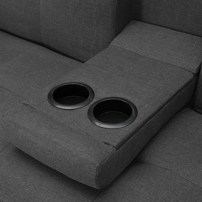 2 Seater Sofa Cum Bed with Metal Legs -