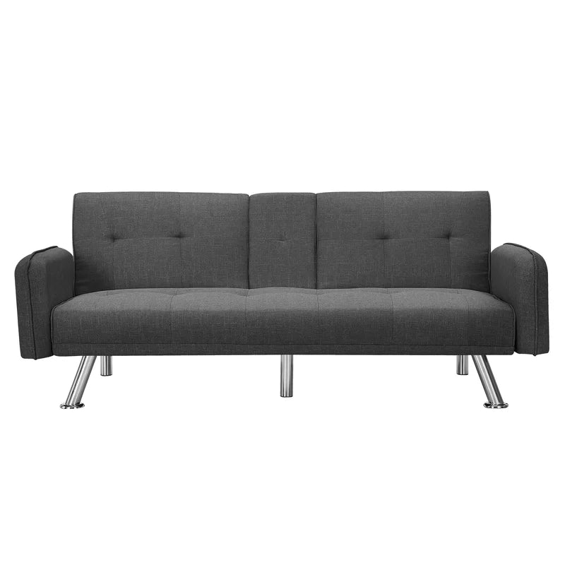 2 Seater Sofa Cum Bed with Metal Legs -
