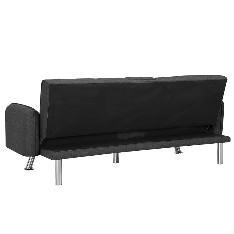 2 Seater Sofa Cum Bed with Metal Legs -