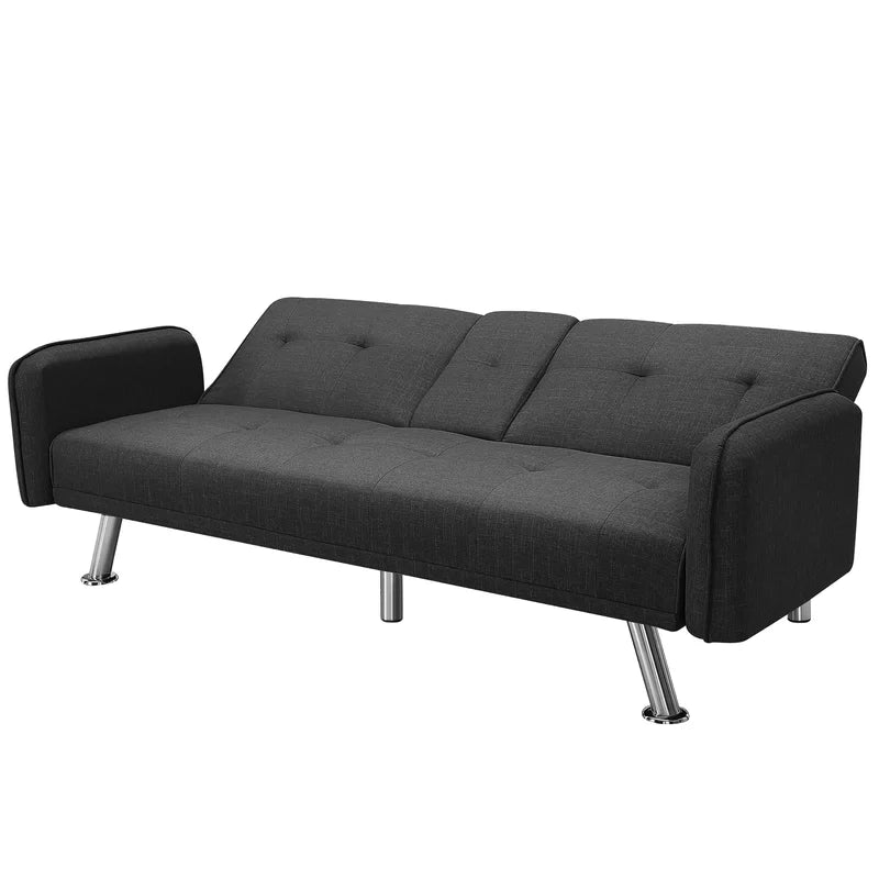 2 Seater Sofa Cum Bed with Metal Legs -