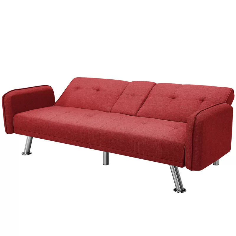 2 Seater Sofa Cum Bed with Metal Legs -