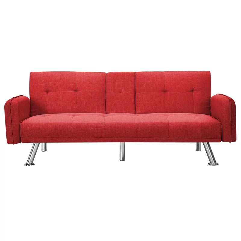 2 Seater Sofa Cum Bed with Metal Legs -