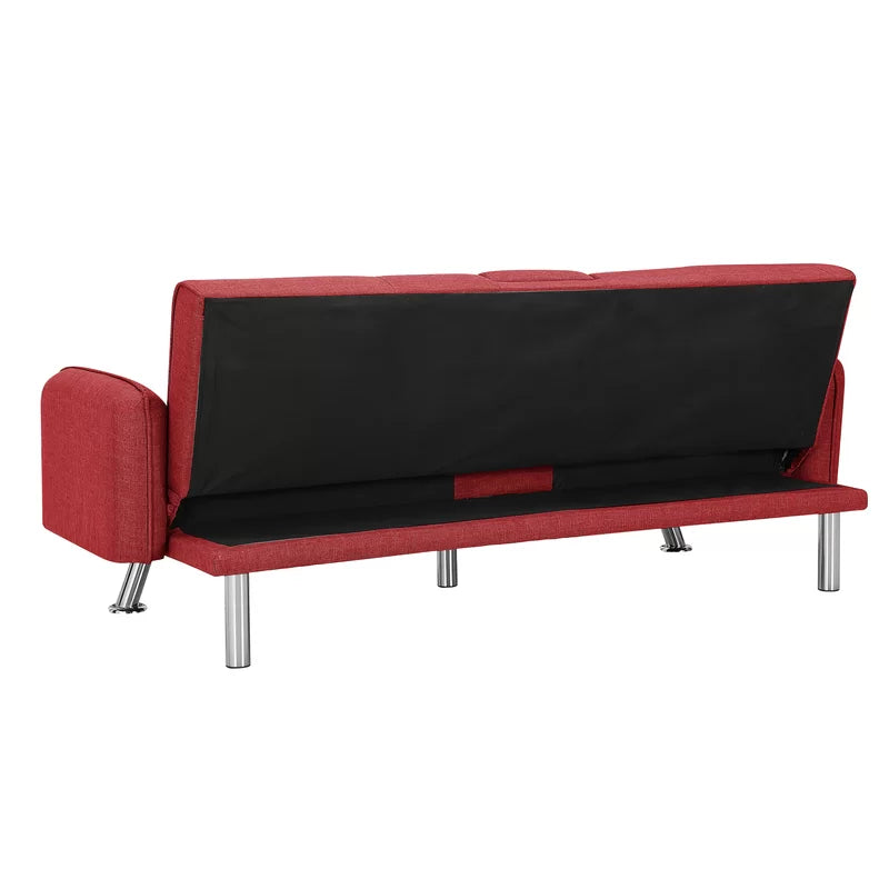 2 Seater Sofa Cum Bed with Metal Legs -