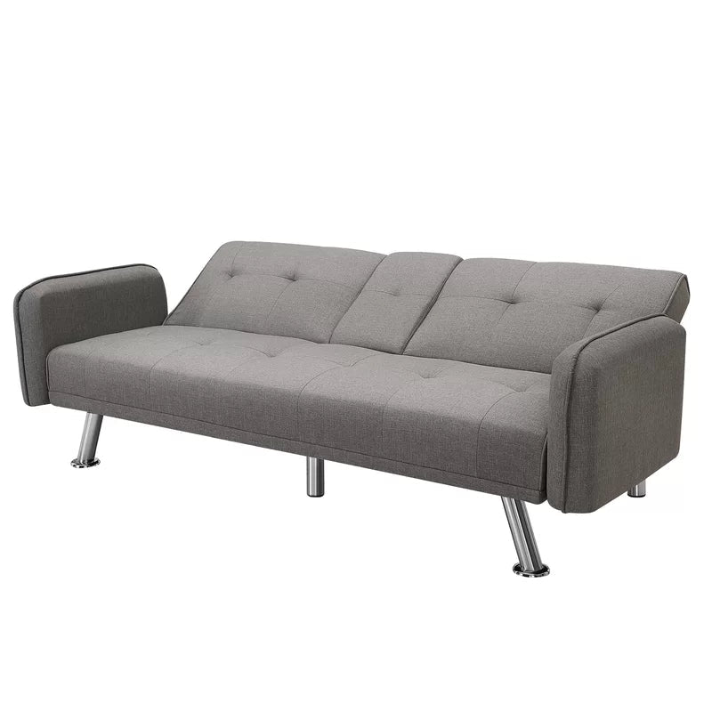 2 Seater Sofa Cum Bed with Metal Legs -