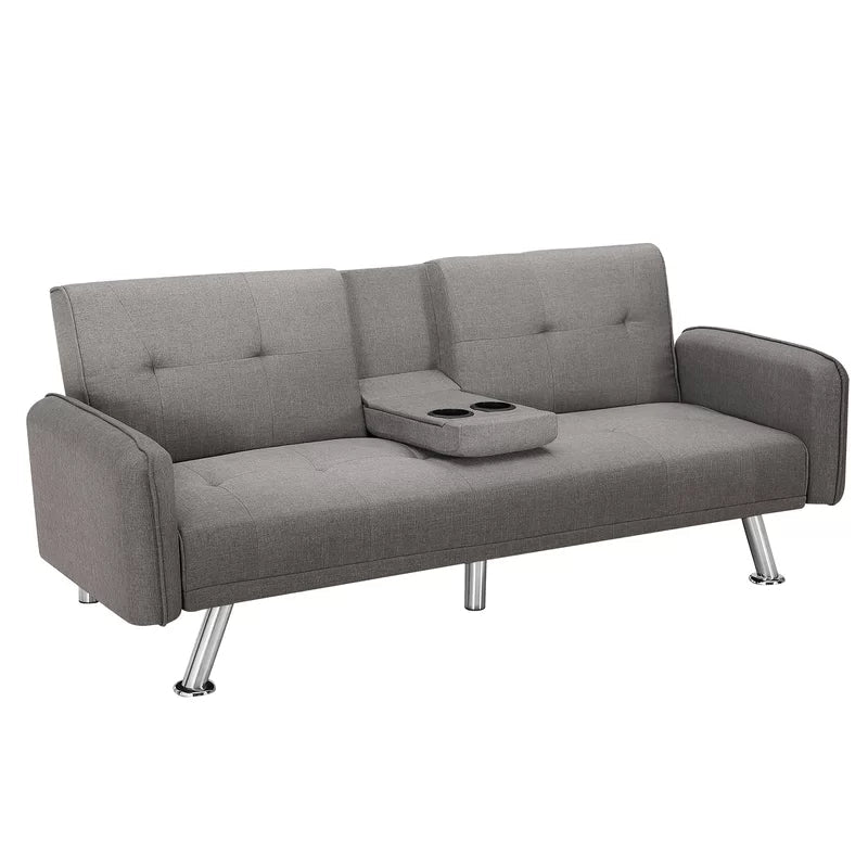 2 Seater Sofa Cum Bed with Metal Legs -