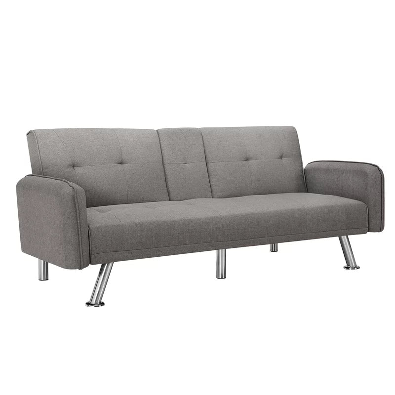 2 Seater Sofa Cum Bed with Metal Legs -