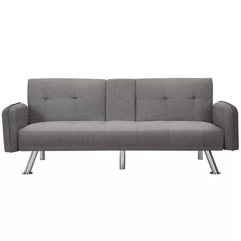 2 Seater Sofa Cum Bed with Metal Legs -