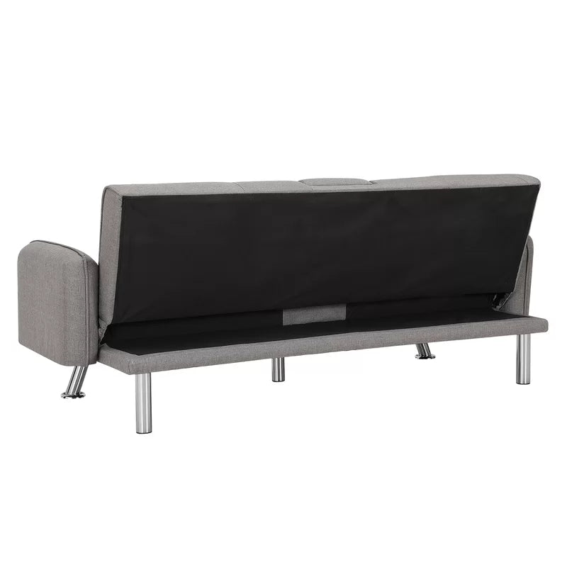 2 Seater Sofa Cum Bed with Metal Legs -
