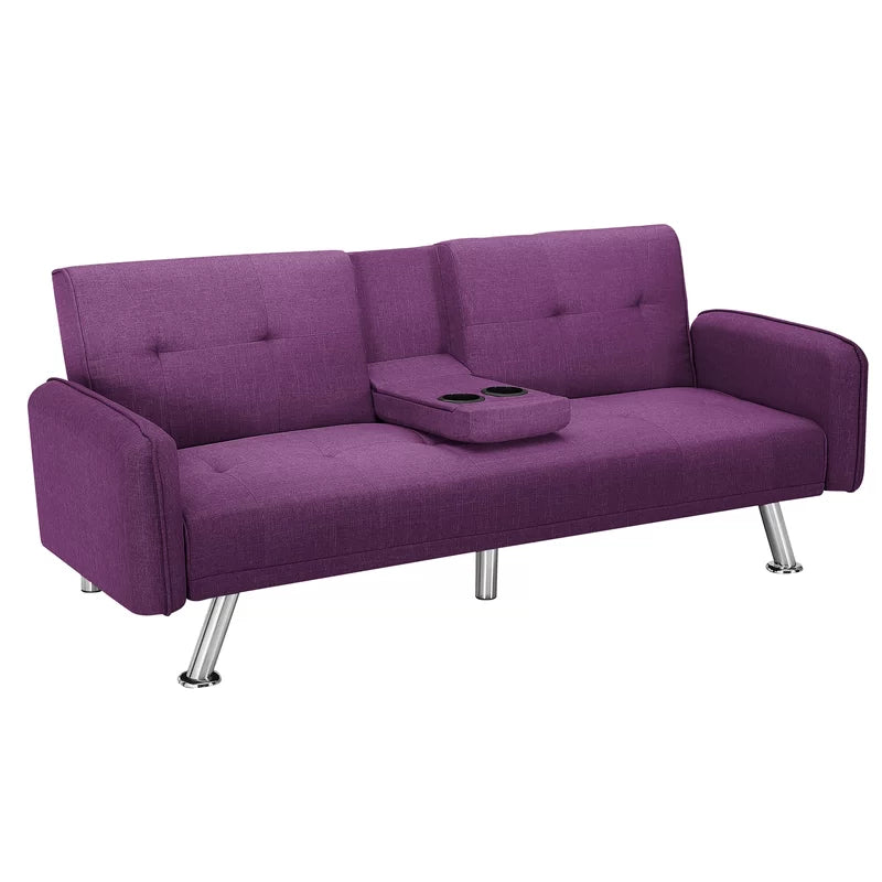 2 Seater Sofa Cum Bed with Metal Legs -