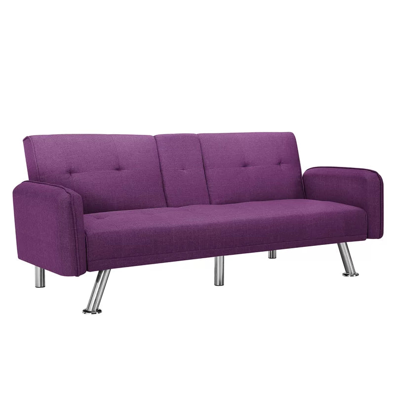 2 Seater Sofa Cum Bed with Metal Legs -