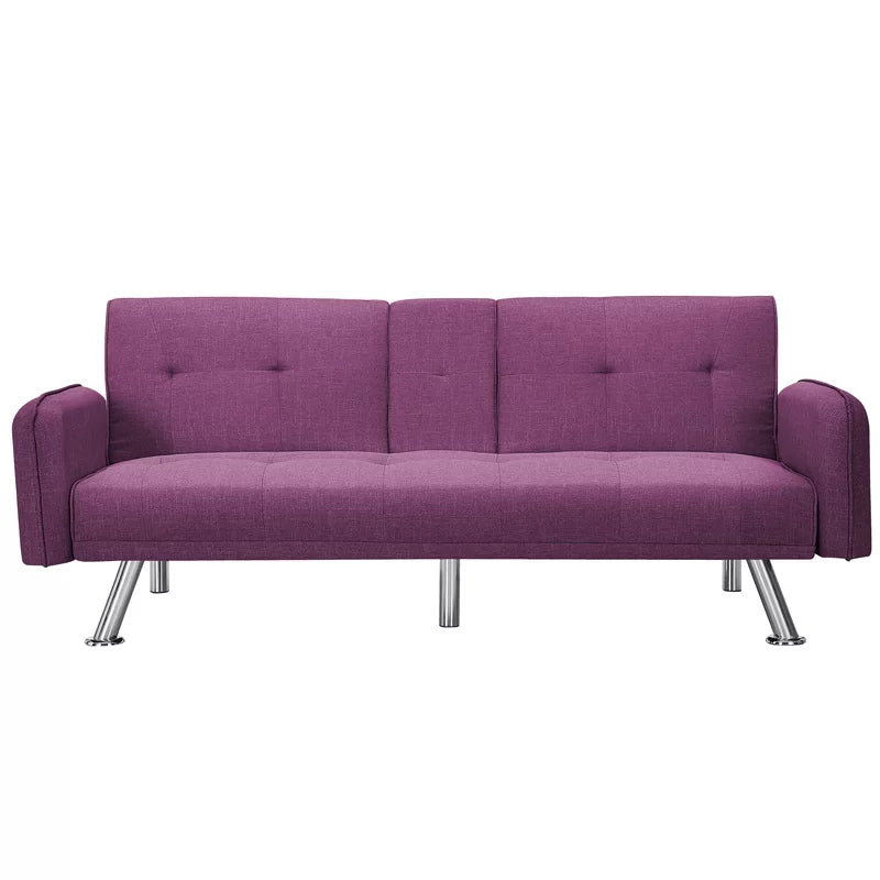 2 Seater Sofa Cum Bed with Metal Legs -