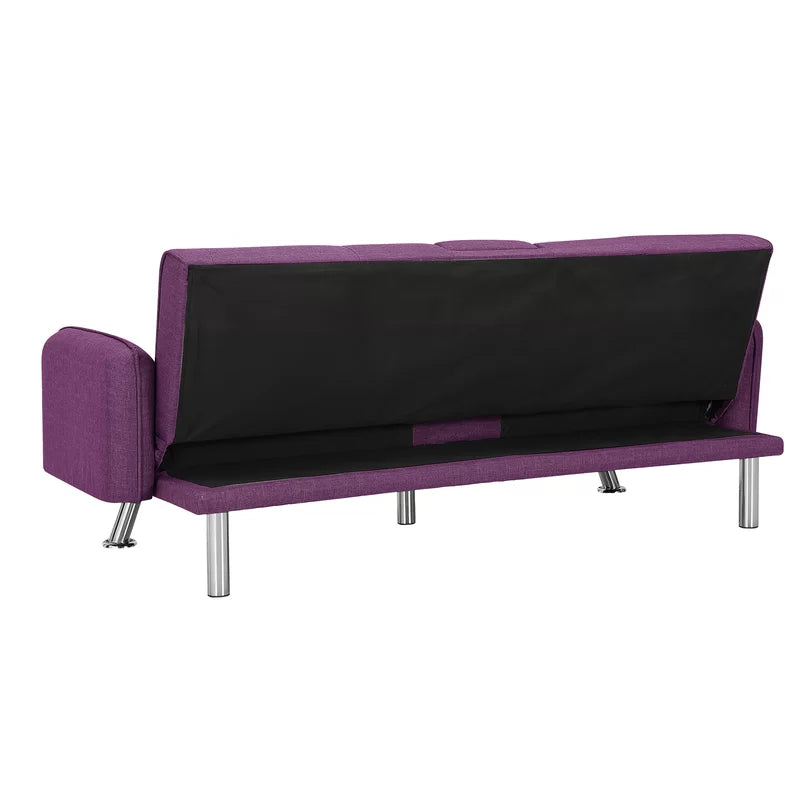 2 Seater Sofa Cum Bed with Metal Legs -